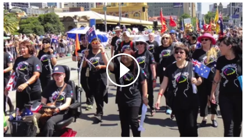 Video of With One Voice in the Australia Day Parade,  2016 Melbourne